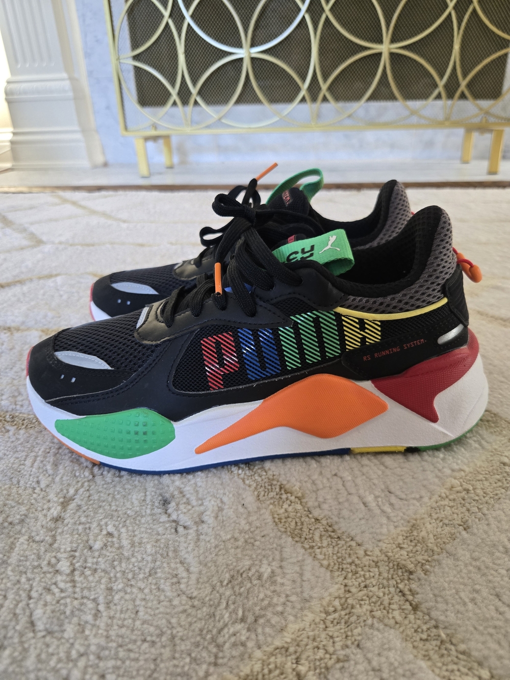 Puma Kids Black Multicolor RS-X Runner Sneakers